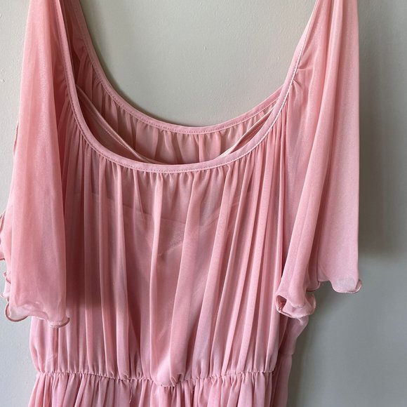 Sparkly Pink-Peach Flowy Summer Dress - Picture 1 of 8